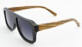 Gafas de sol de madera natural y évano.