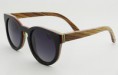 Gafas de sol de madera de bambú en évano y natural cebra.
