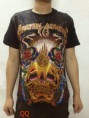 Camiseta estampado calavera, Christian Audigier.