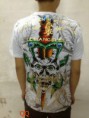 Camiseta blanca estampado calavera Christian Audigier.